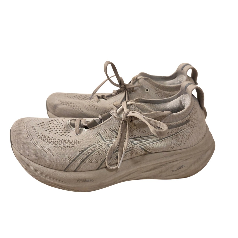 ASICS Gel-Nimbus 25 Womens‎ 9 Running Shoes Piedmont Grey Pure Silver 1012B601